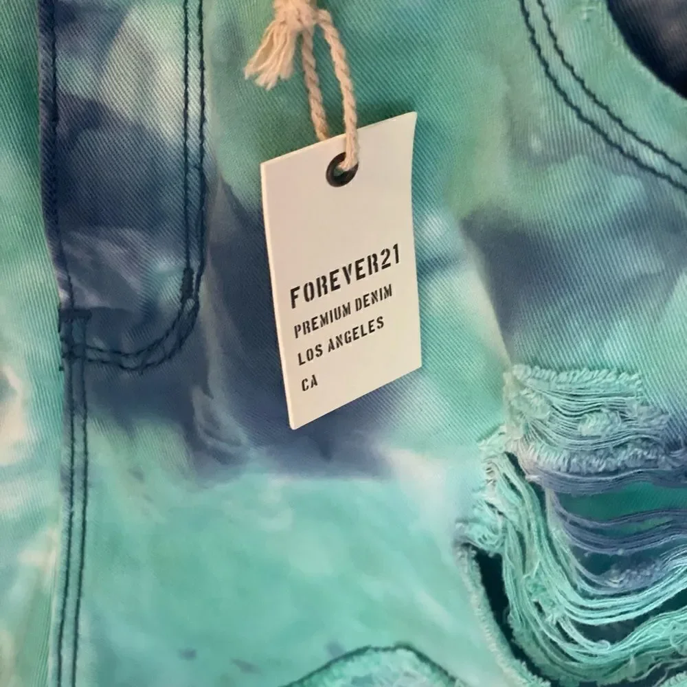 Forever 21 tie dye shorts NWT - Picture 4 of 6